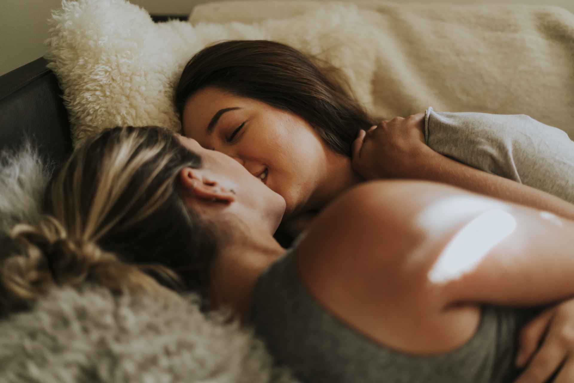 Intimate Lesbian Couple Bed Sexual Fantasies Taboo Lexi Sylver SDC.