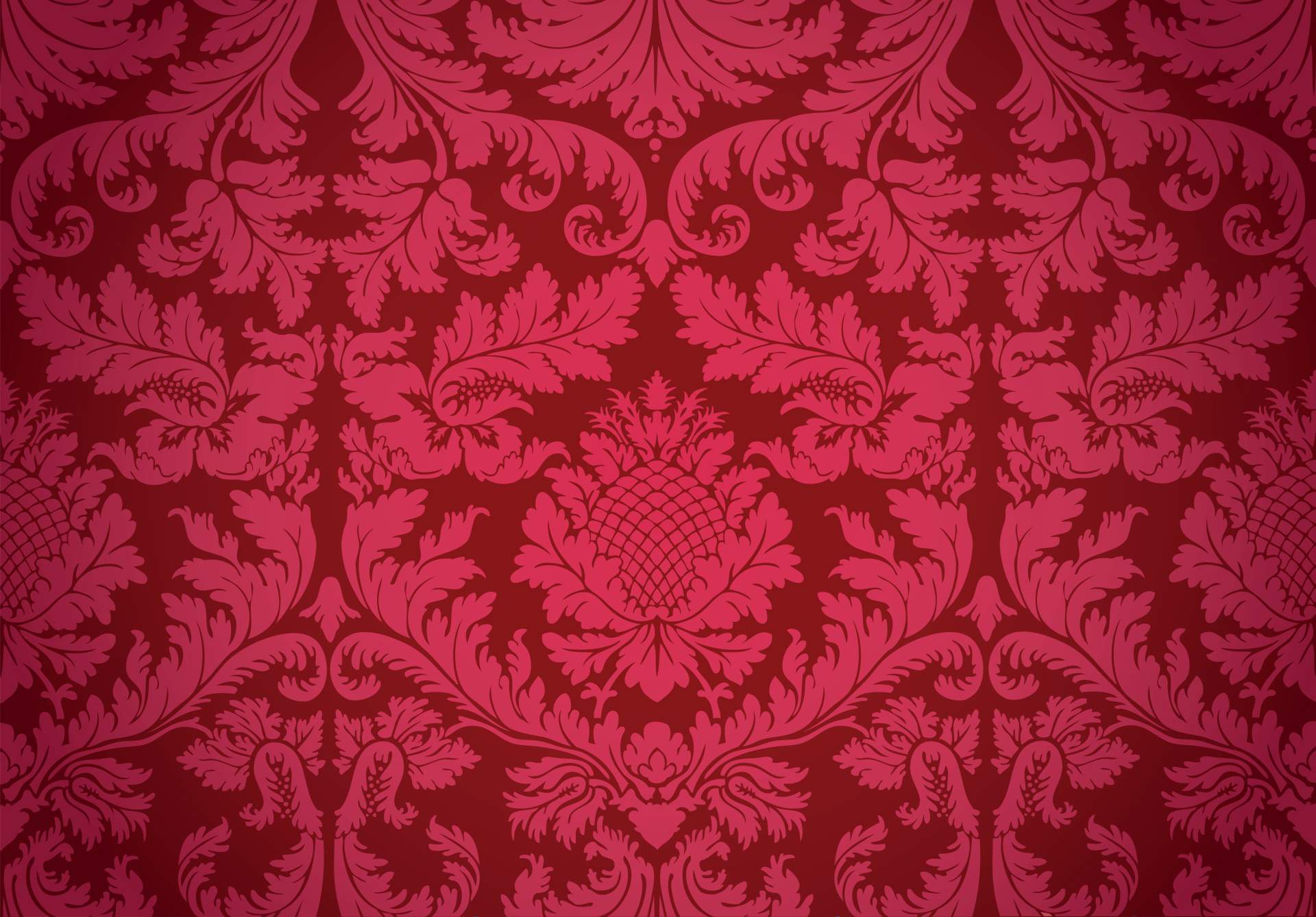 Red damask pineapple pattern curtain at swinger club Red damask pineapple pattern curtain at swinger club