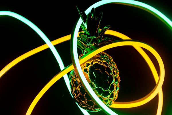 Black light neon pineapple Black light neon pineapple