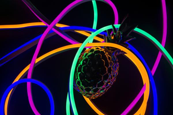 Black light neon pineapple Black light neon pineapple