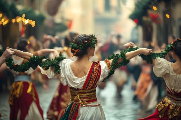 Ancient Romans celebrating the Saturnalia Ancient Romans celebrating the Saturnalia