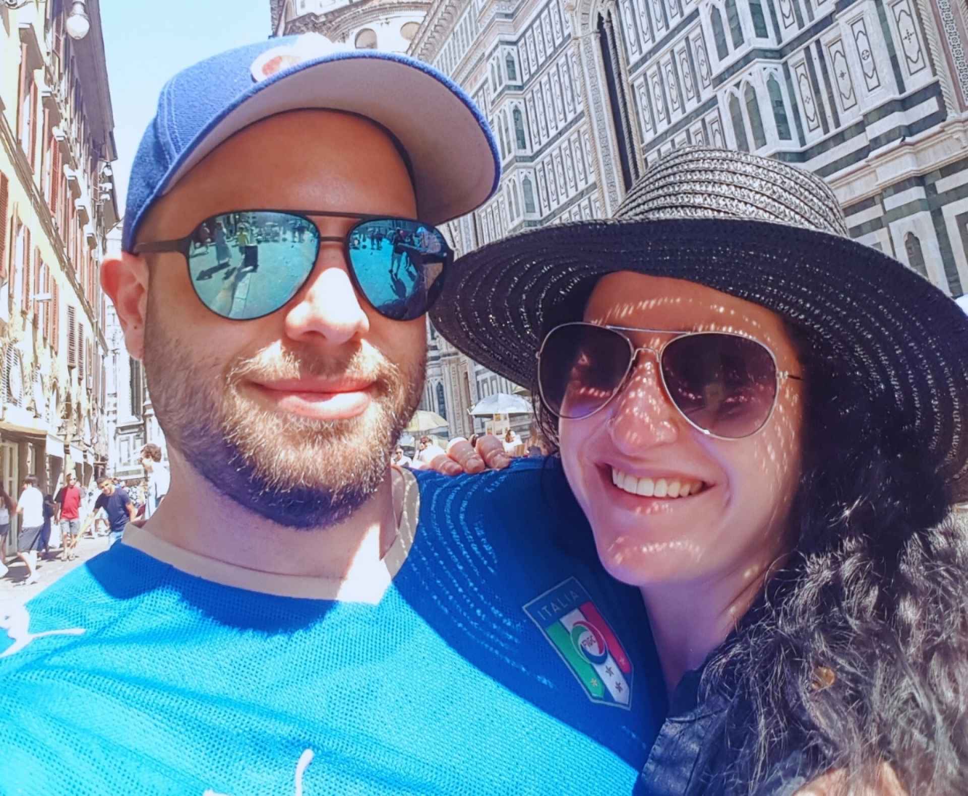 Lexi Sylver and her partner Johnny in Florence, Italy
