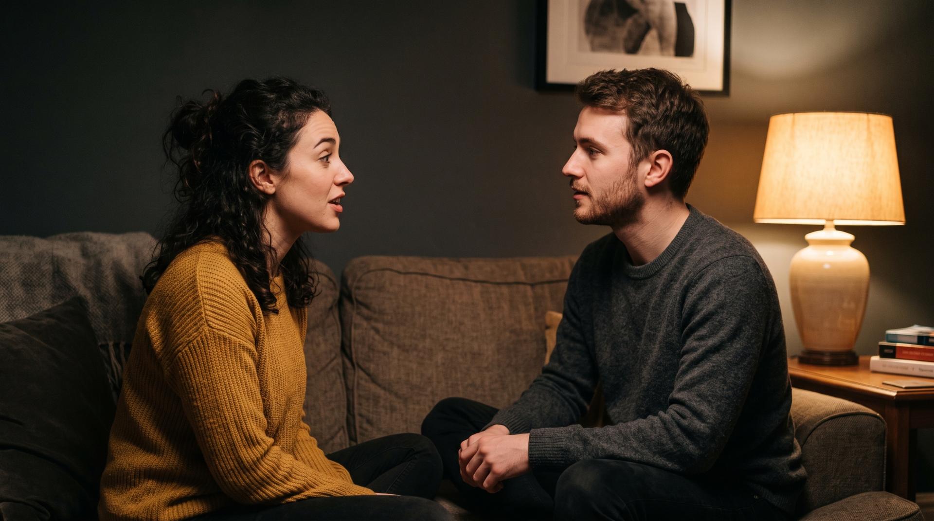 a couple engaged in conversation