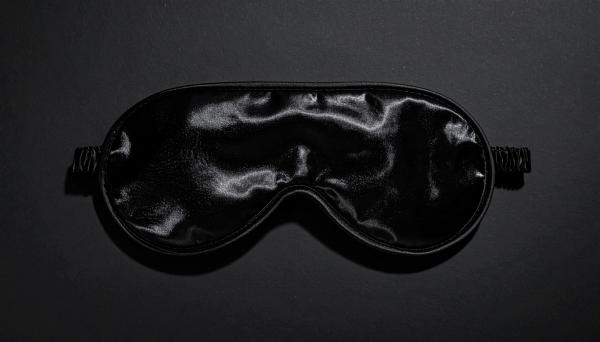 black satin sleep mask